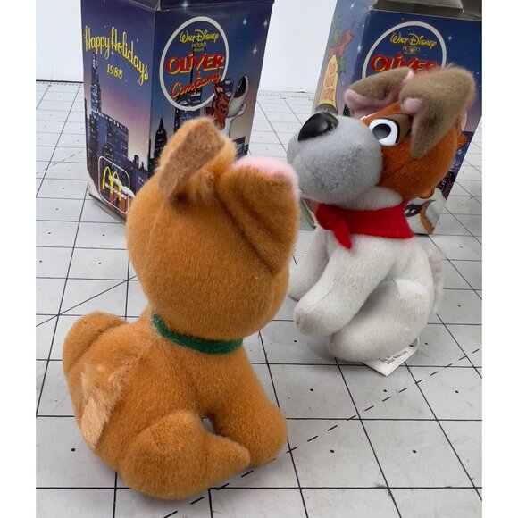 Walt Disney Oliver & Company Plush Ornaments Dodger Oliver NIB Collectible 1988 - Picture 7 of 8